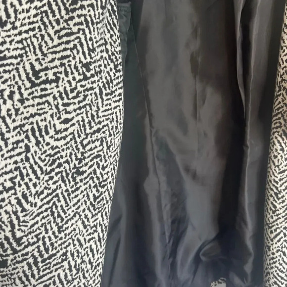 Calvin Klein Open Front Waterfall Black and White Dressy Jacket Women's Size 14W - Picture 6 of 9